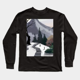 Path to a mountain Long Sleeve T-Shirt